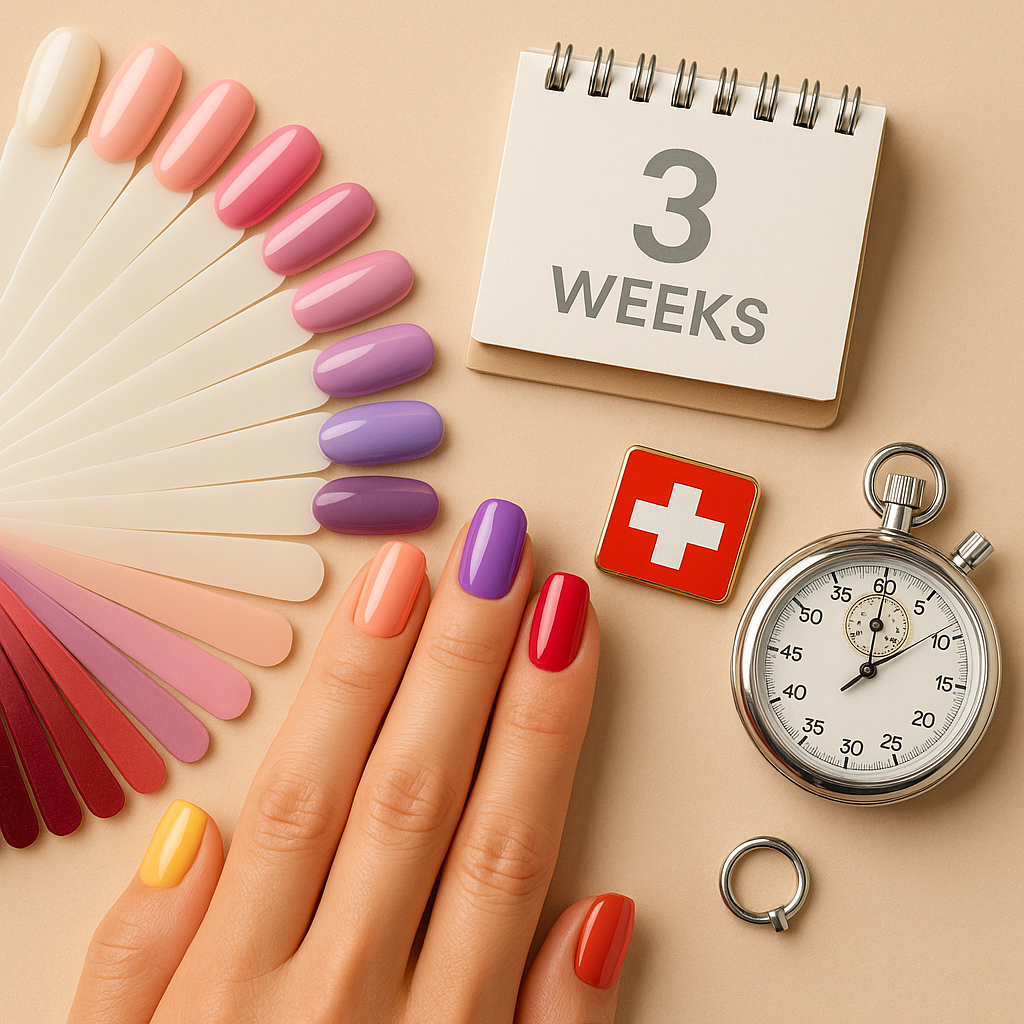 Bunter Gel-Refill mit 200 Farbtönen & 3-Wochen Halt – Royal Nails Altstätten